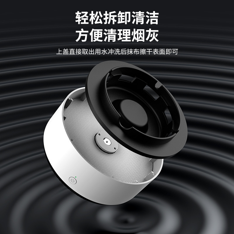 (2개) 다기능 전자 공기 청정기 홈 스마트 재떨이 부정적인 이온 인공물 자동 흡연 산소 바 새로운