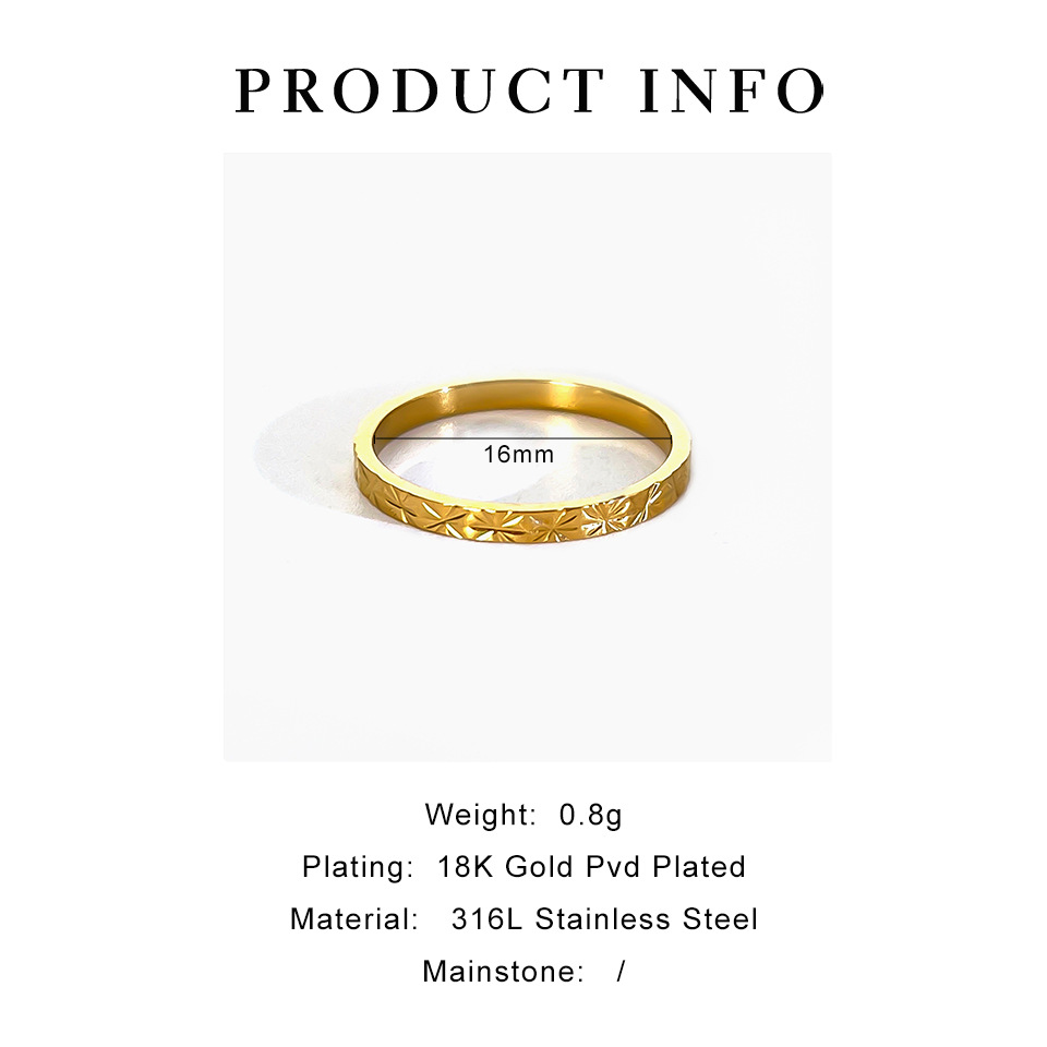 4g Weight Rings Classification 6, 9 Ring Size 316L Stainless Steel Geometric Waterproof Non Tarnish Surgical Steel Simple Style Rings For Women's