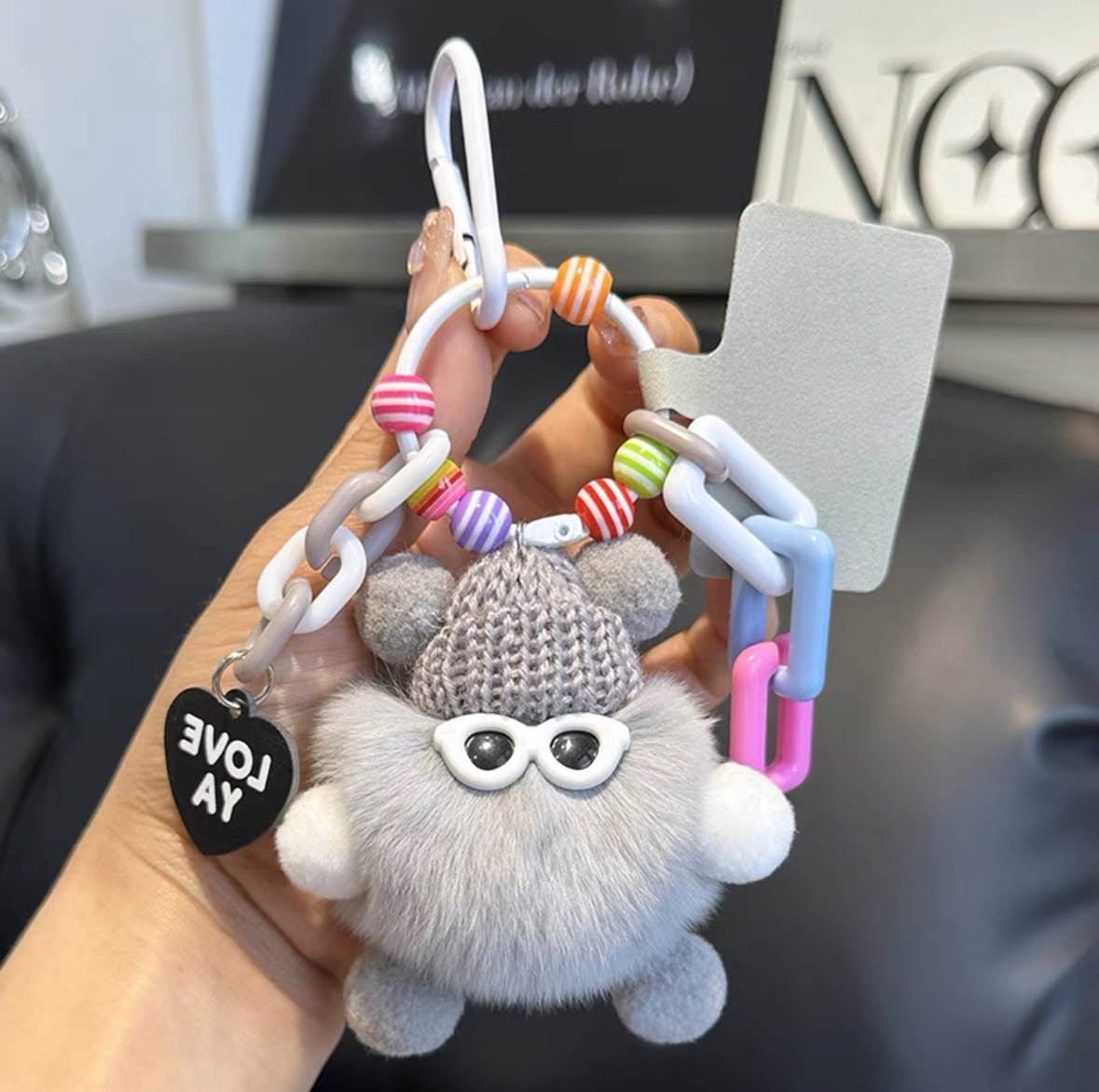 ドーパミン石炭ボールモンスター人形ストラップdiyキーホルダーかわいいぬいぐるみバッグバックパック携帯電話ストラップ