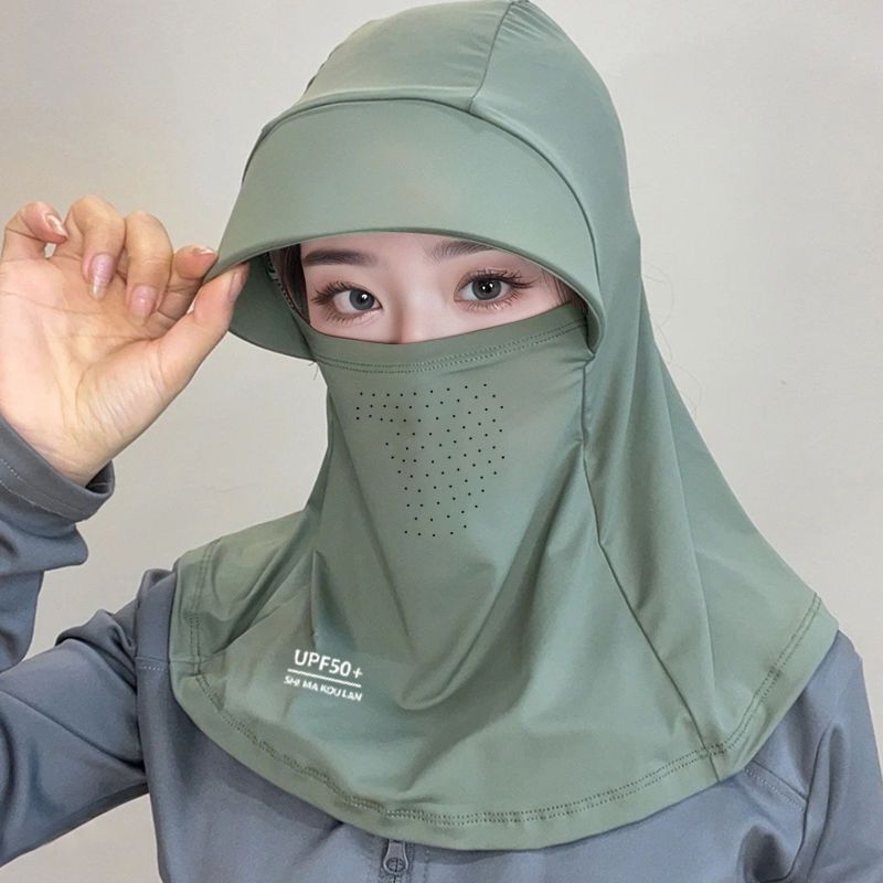 フルフェイスサンハット女性の夏の日焼け止め帽子抗紫外線屋外サイクリングネックプロテクターマスクショール帽子|undefined
