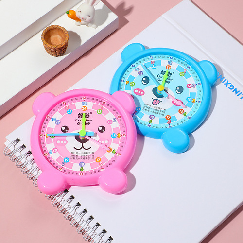 Clock Model Mathematical Clock Learning Tool for Students in Grades 1-3 Kindergarten Cartoon Clock Model