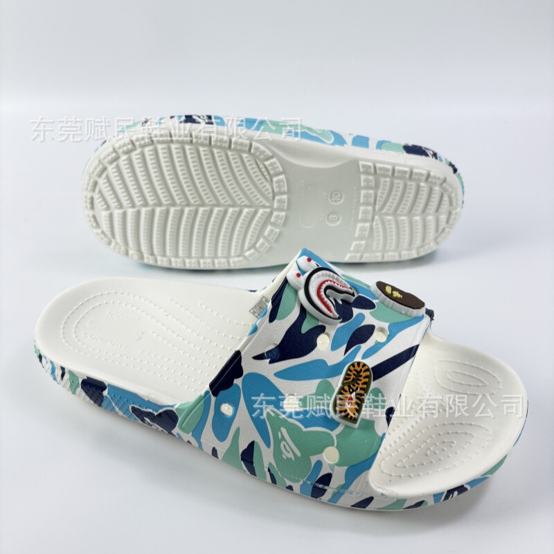 Cross Hole Shoes, New Style Slip-On Sandals, Camouflage Ape Design, Unisex, Non-Slip, Wear-Resistant, Eva, Wholesale from Manufacturer