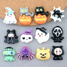 卡通万圣节幽灵南瓜树脂配件diy饰品发饰钥匙扣小挂饰DIY洞洞鞋扣