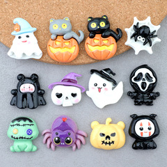 漫画ハロウィーン幽霊カボチャ樹脂部品diyアクセサリー髪飾りキーホルダー