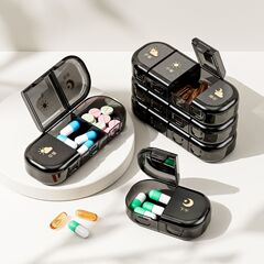 药盒便携小密封分格一日三餐一周七天药品保健品收纳盒厂家直销