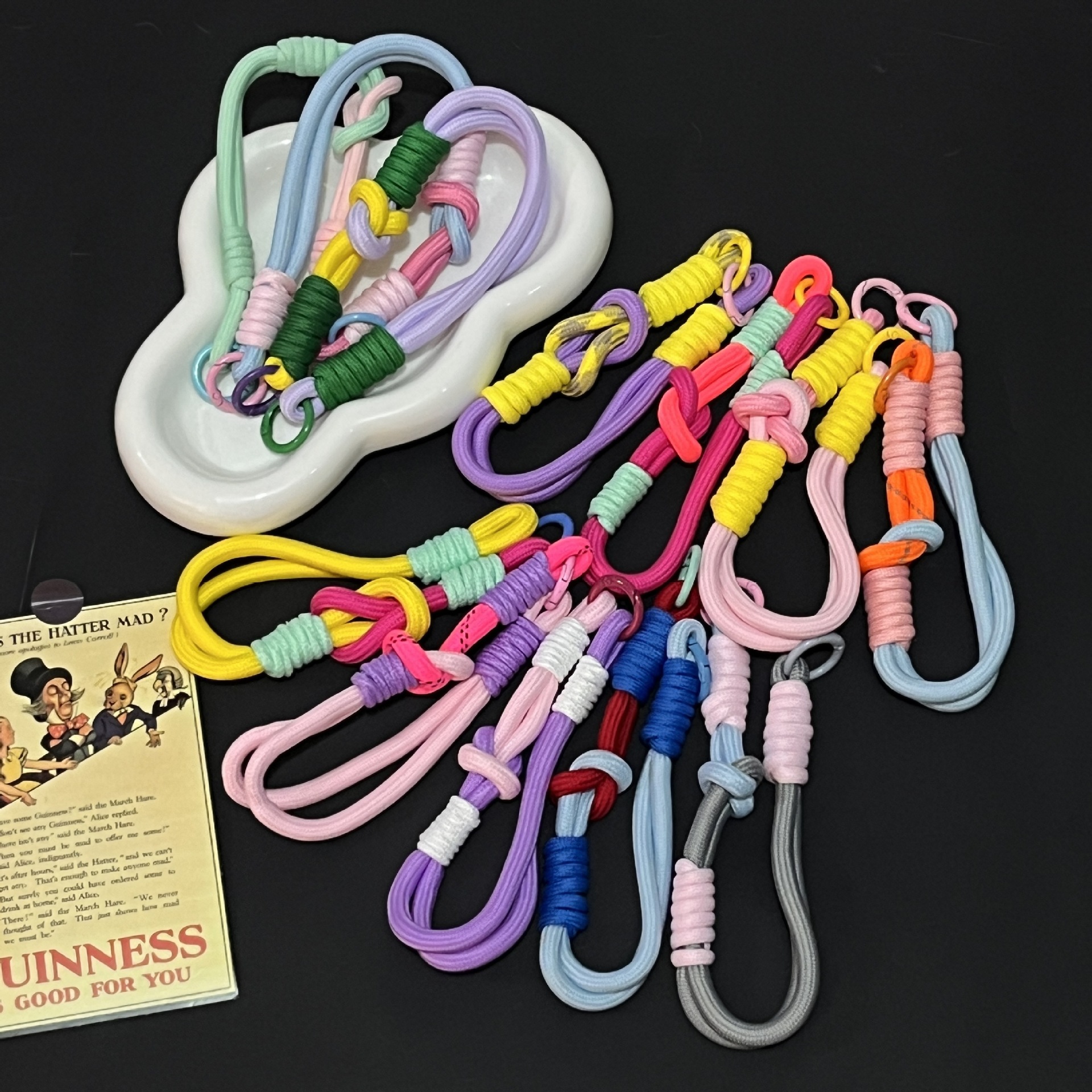 18g Weight 1 Piece Polyester Color Block Slip-on Bag Charms
