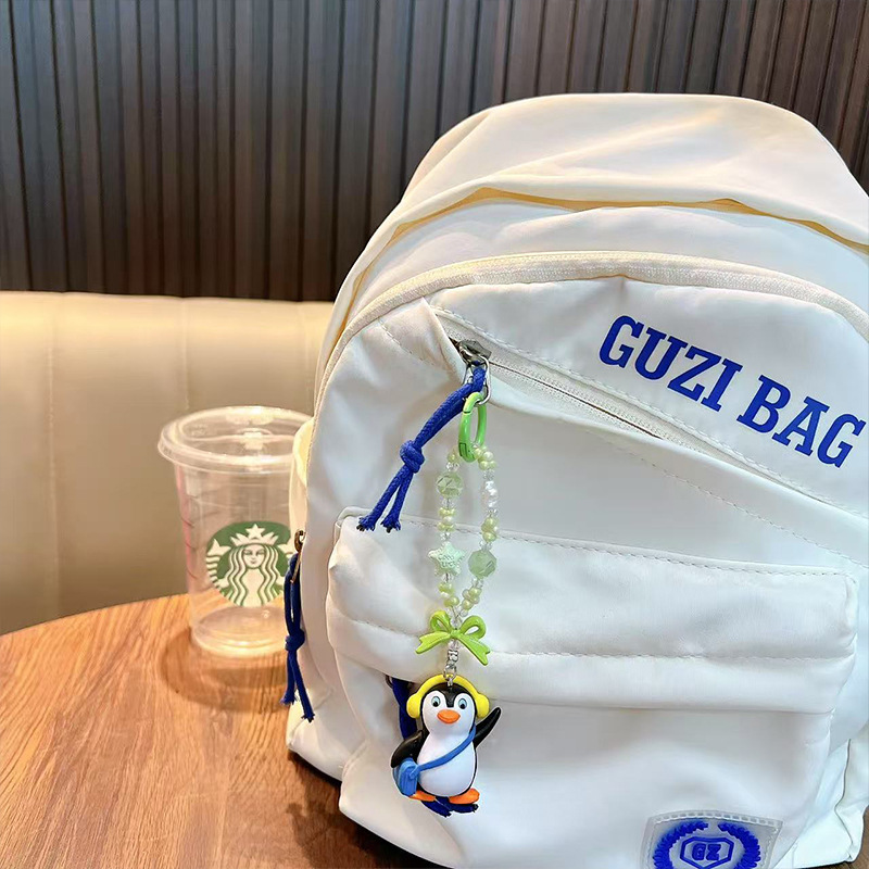 小企鹅串珠手机链钥匙扣精致公仔包包挂件汽车钥匙链小礼品批发|undefined
