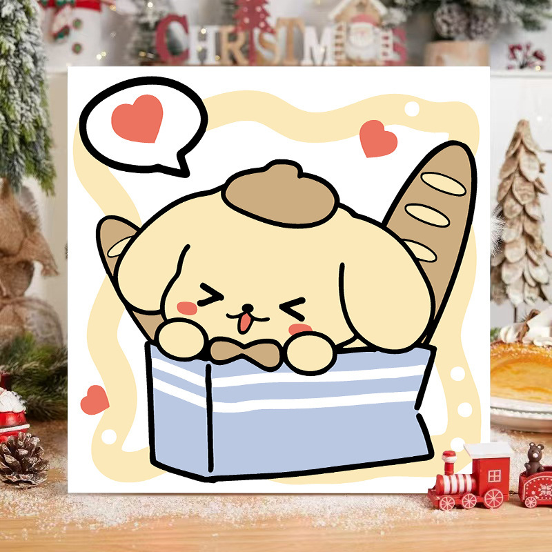 サンリオデジタル油絵 diy 手描きカラーリングクロミメロディー漫画かわいい装飾画メーカー卸売|undefined