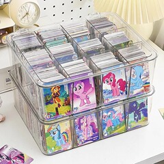 ポニーポーリー分カードケース大容量子供分格小カード入れカード追星透明ウルトラマンカード収納ケース