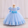 Nail sequins, dress, girl's skirt, small princess costume, 2023 collection, with short sleeve, tutu skirt, wholesale