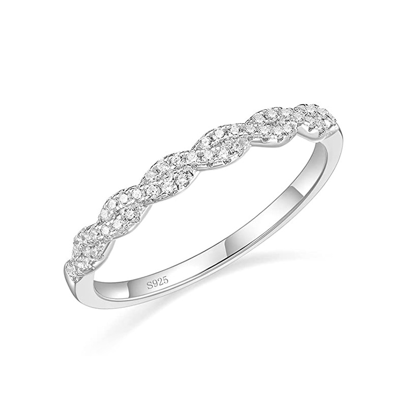 Sterling Silber Elegant Einfacher Stil Geometrisch Überzug Inlay Zirkon Ringe display picture 41