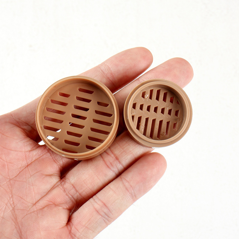 ミニチュアシミュレーション蒸し器モデル diy 食品ままごとミニキッチン蒸し器おもちゃ竹蒸し器写真撮影の小道具|undefined