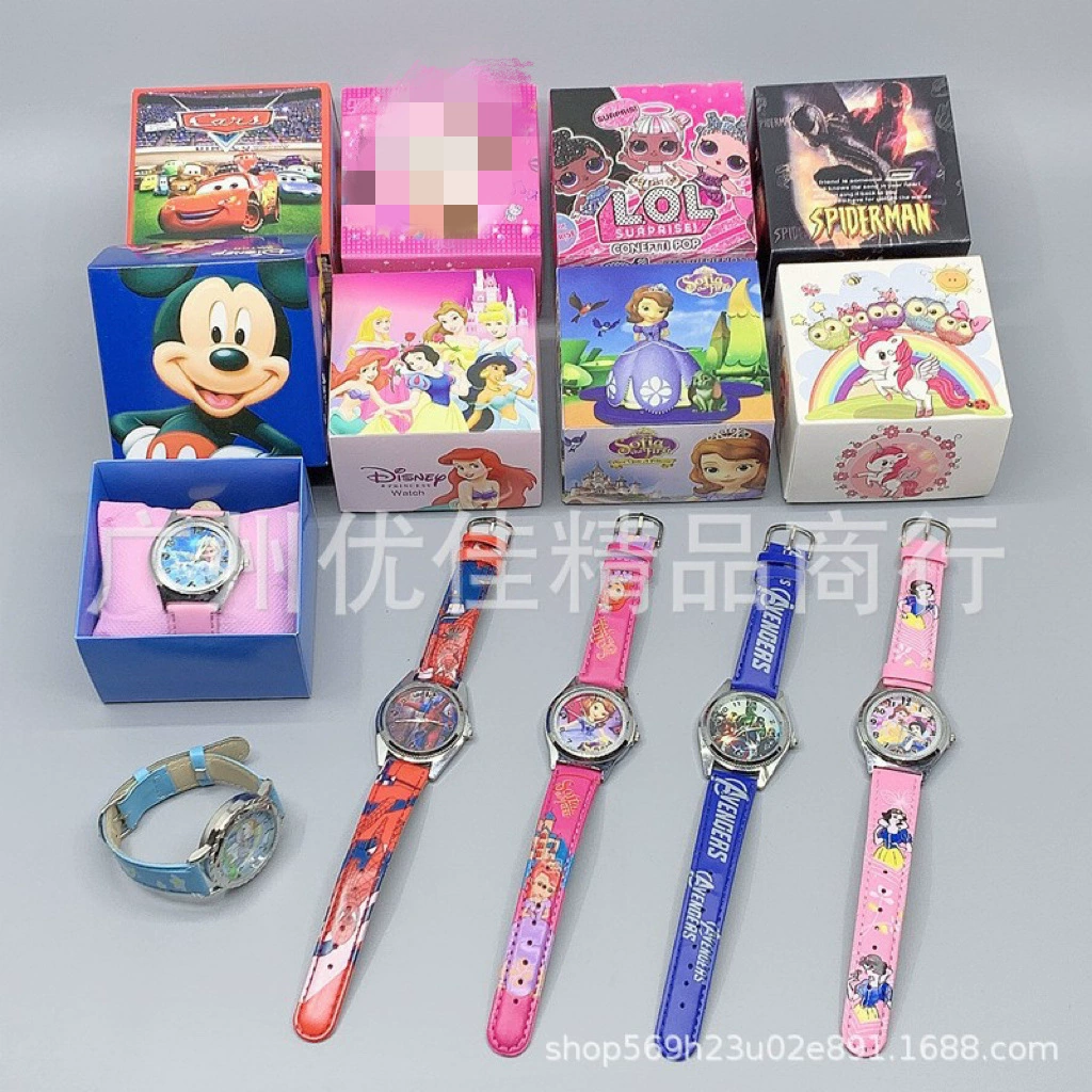 Прямая поставка с фабрики в штучной упаковке Мультяшные часы оптом детские часы студенческие часы мультяшная Подарочная коробка часы поколение волос