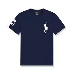 Paul Round Neck T-Shirt Short-Sleeved Men's Business Men's Printed Malaysian Cotton Shirt Summer New Slim Fit T-Shirt