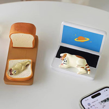 懒人手机架 ZAKKA桌面笔记本平板IPAD座创意猫咪吐司面包树脂摆件