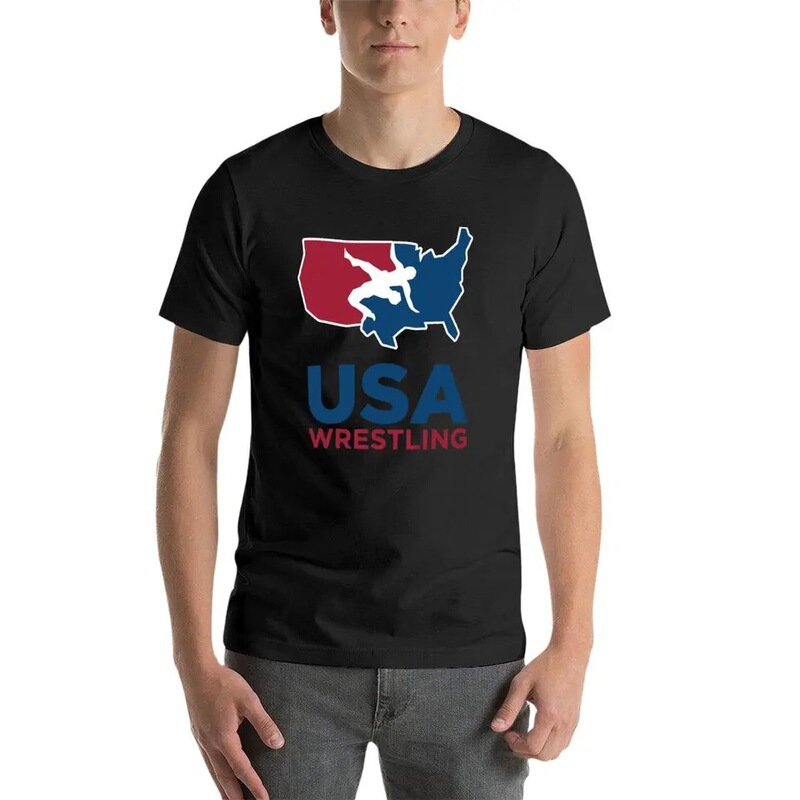 Cross-Border Pure Cotton New Glory No. 1 American Wrestling Design T-Shirt Sweatshirt Short T-Shirt Men's One-Piece Dropshipping