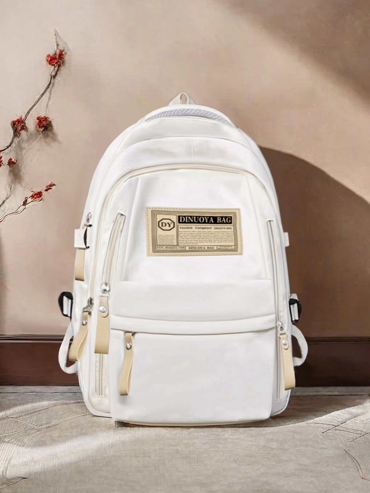 Estudiante de secundaria, niña, estilo coreano casual simple, gran capacidad, escuela de primaria de grado 3-6, mochila ligera de color sólido