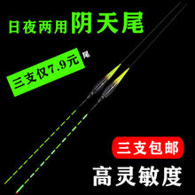 日夜两用夜光漂纳米超亮醒目电子高灵敏夜钓短鲫鱼漂天尾浮漂