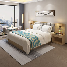 酒店床定 制宾馆家具公寓标间全套双人旅馆客房简约现代家具床