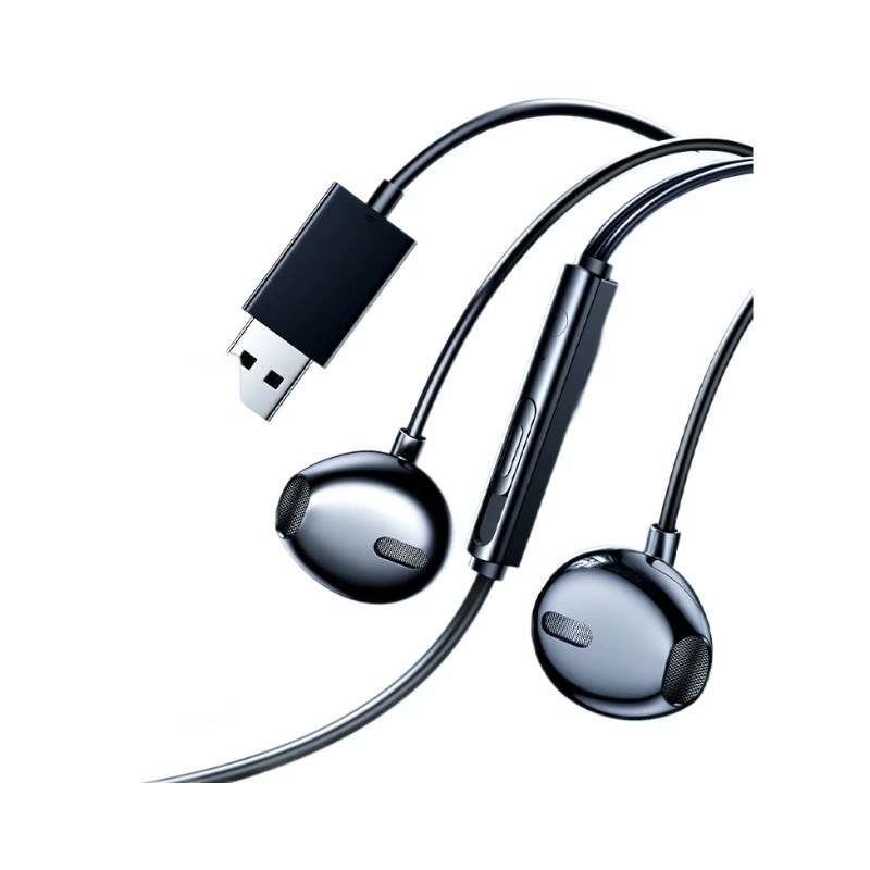 Проводные наушники Biyaz с микрофоном 2-в-1, USB-интерфейс, Hi-Fi внутриканальные, 7.1 каналов