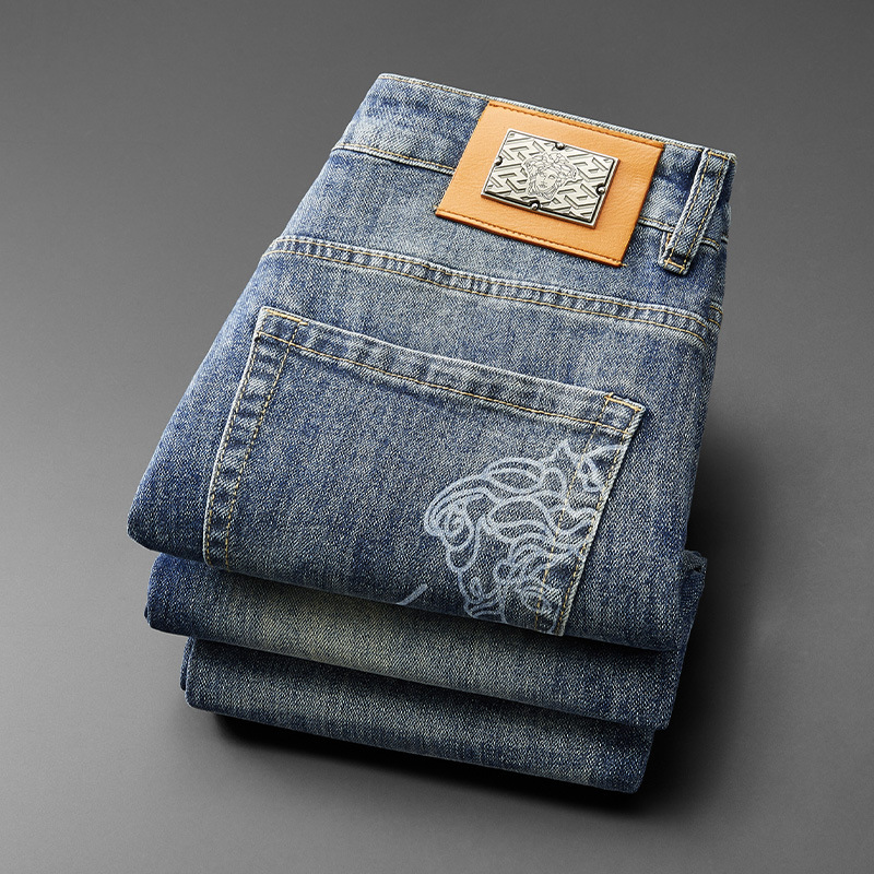 European New Pants High Quality Jeans Men's 2024 New Straight Trendy Casual All-match Pants Daniel