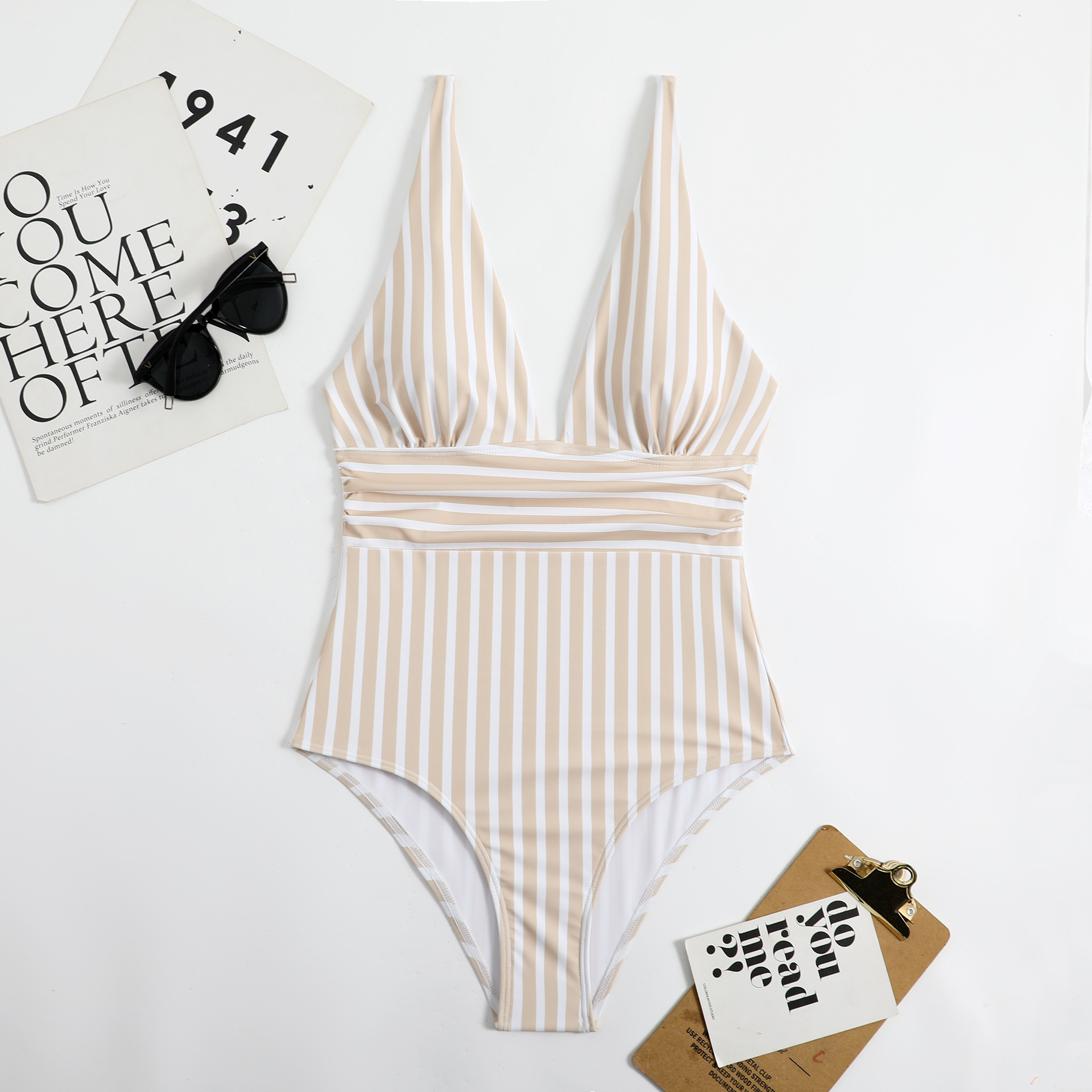 Women's Sexy Stripe 1 Piece One Piece Swimwear display picture 7