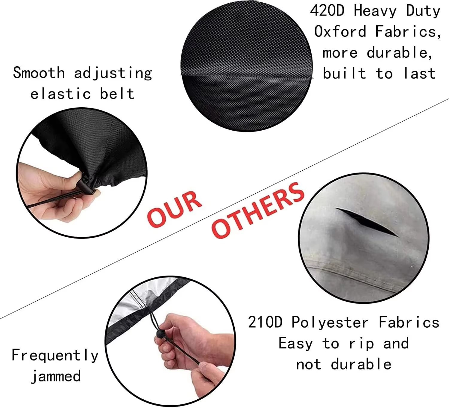Car Tire Cover Sunproof and Waterproof 420D Oxford Cloth 4-Pack Tire Spare Tire Dust Cover Oxford Cloth Tire Cover