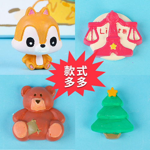 Painted children's plaster dolls coloring paintings creative graffiti diy coloring plaster dolls wholesale street stalls