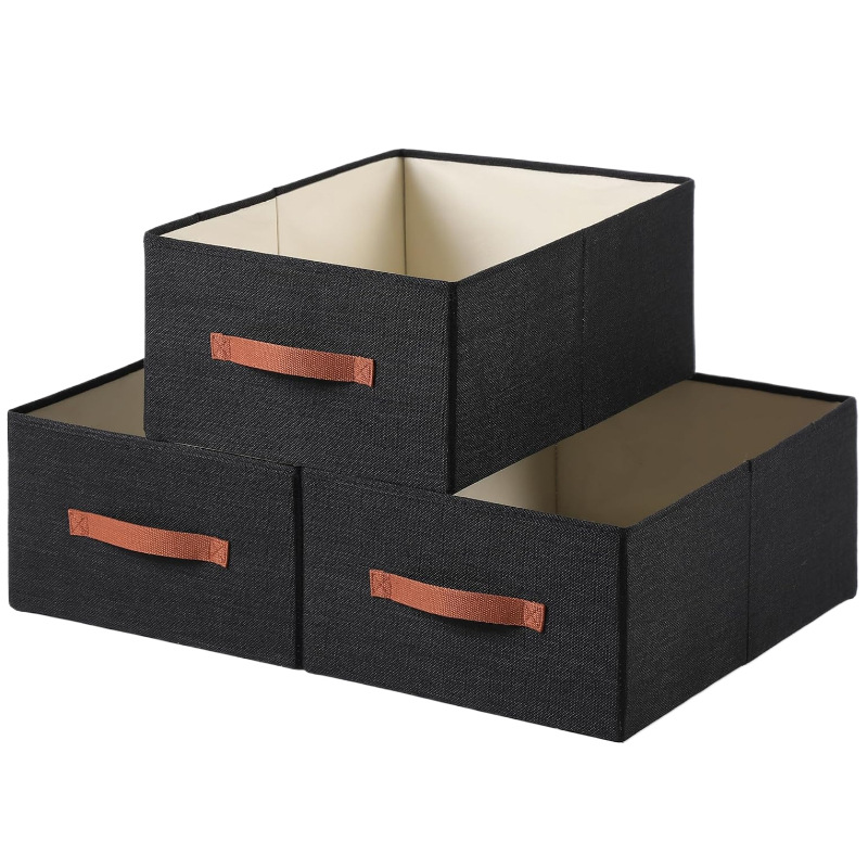 搁板大号储物篮织物衣柜收纳袋可折叠篮整理衣服玩具托儿所收纳架