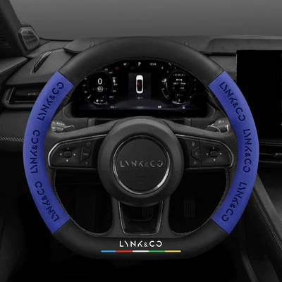 Steering wheel cover – 08 Four-Season Suede Handlebar Cover - lynk-co-nappa-leather-suede-royal-blue-default
