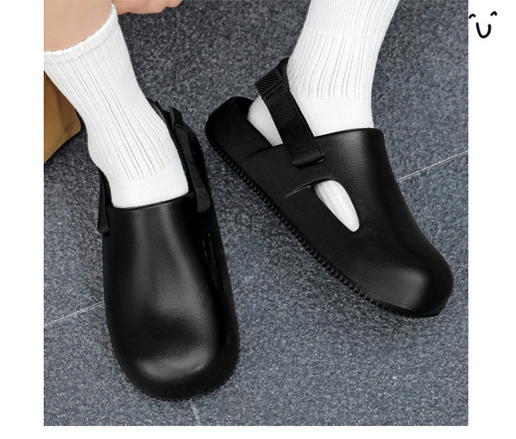 Dép lê nam bít mũi đúc nguyên khối đế mềm chống trượt, thoáng khí đi biển mùa hè — Màu kaki, Màu nâu, Xanh lá cây, màu xám chi tiết 9
