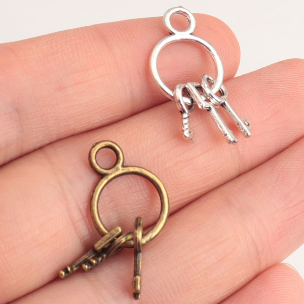 multicoloured retro small pendant for keys