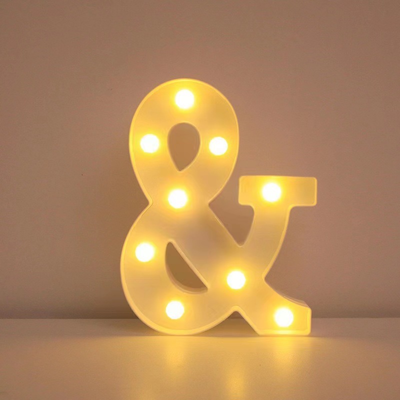 26 lámparas de letras INS viento digital modelado luz de atmósfera propuesta de boda fiesta de cumpleaños decoración de luces