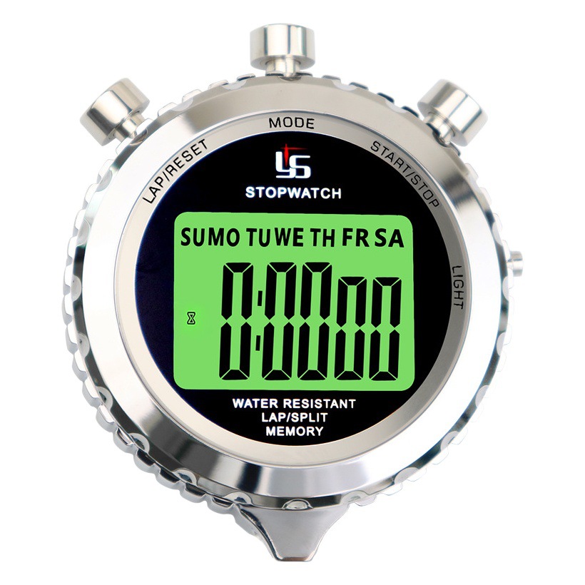 Shengsheng cronómetro de una sola fila temporizador pista y campo entrenamiento fitness ejercicio con luminoso cuenta atrás apagado mudo