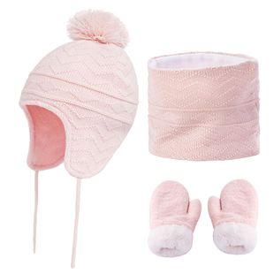 Cross-Border factory Amazon 21 New plus velvet scarf warm children's hat scarf gloves 3 three-piece set