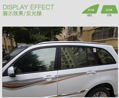 Protection Film, Cut-Out Car Window | Automotive Film - side-and-rear-gears-suitable-for-cars-4-side-windows-cut-high-thermal-insulation-reflective-green-high-concealment