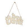 Laser Cutting Easter Hollow Letter Wooden Pendant European Holiday Home Abstract Handicraft Ornament