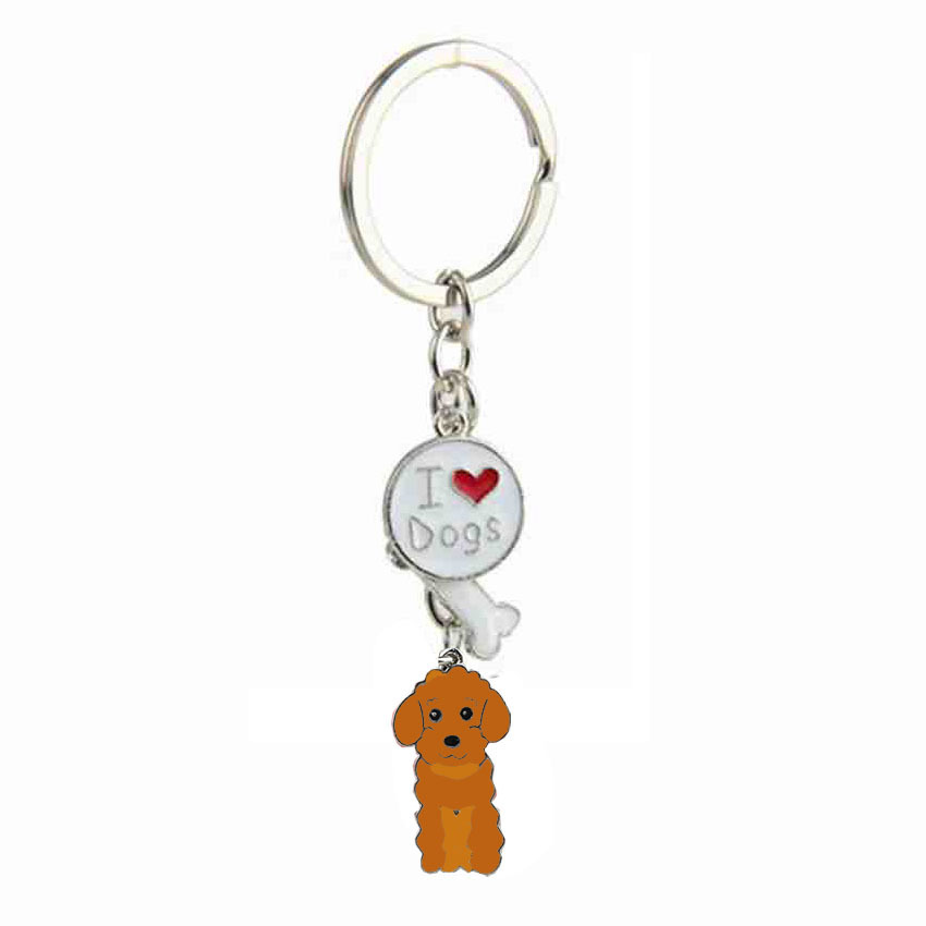 Cute Dog Metal Unisex Bag Pendant Keychain display picture 4
