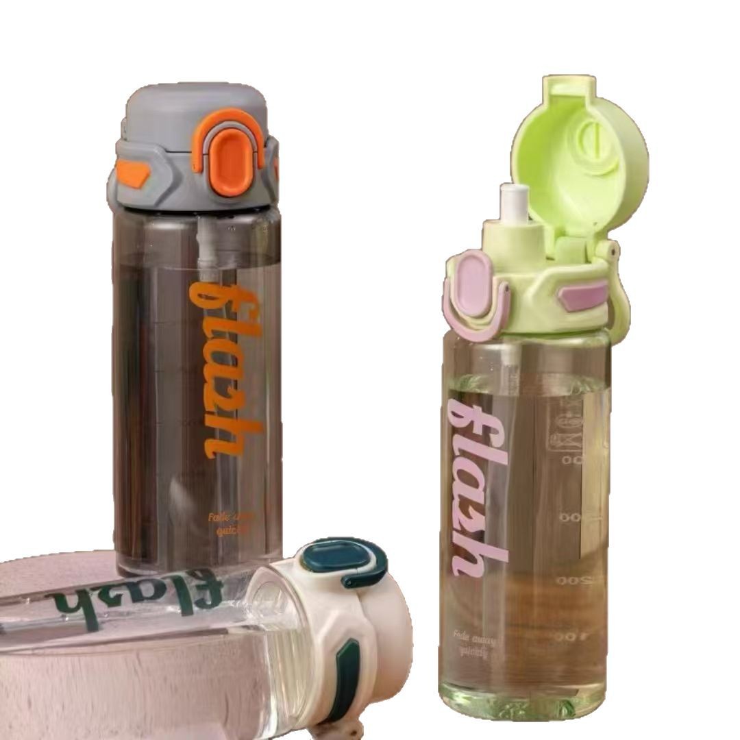 Tianyi nueva moda hombre y mujer portátil de alto valor con taza de agua de paja para estudiantes de deportes al aire libre taza de plástico de acondicionamiento físico