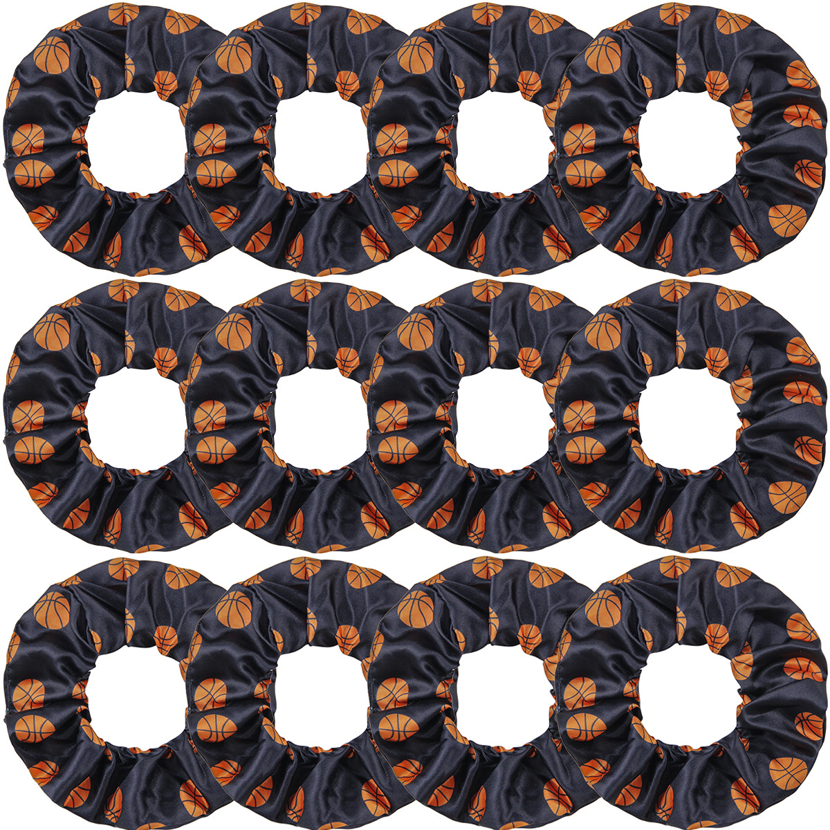 20g Weight Large Intestine Hair Ring, Hair Tie Hair Accessories Type 5 PCS/Package Quantity Holiday, Daily Occasion Polyester Material Basketball, Football Pattern Women's Gender Classic Style, Korean Style Style Women's Classic Style Korean Style Basketball Football Cloth Polyester Large Intestine Hair Ring Hair Tie 9