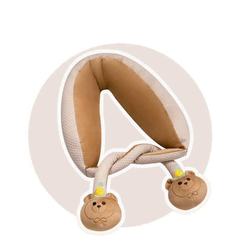 Almohada para el cuello con cordón de dibujos animados Almohada en forma de U caída Almohada para la siesta de múltiples escenas Regalo para niñas Almohada para el cuello de viaje en coche de oficina