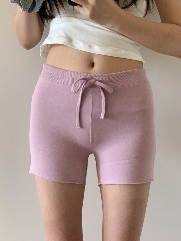 カーダシアン風コットン4方向ストレッチショートパンツ、万能でスリム、快適なコットンアミド素材、知的で可愛いショートパンツ|undefined