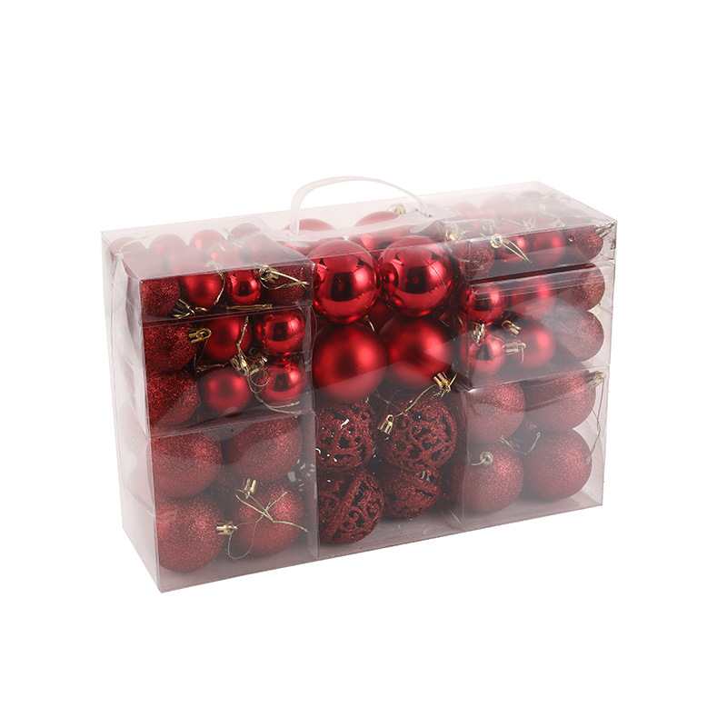 Bola de Navidad traje redondo barril caja cuadrada pintada 3cm4cm6cm decoración navideña bola colgante de Navidad bola decoración Navidad