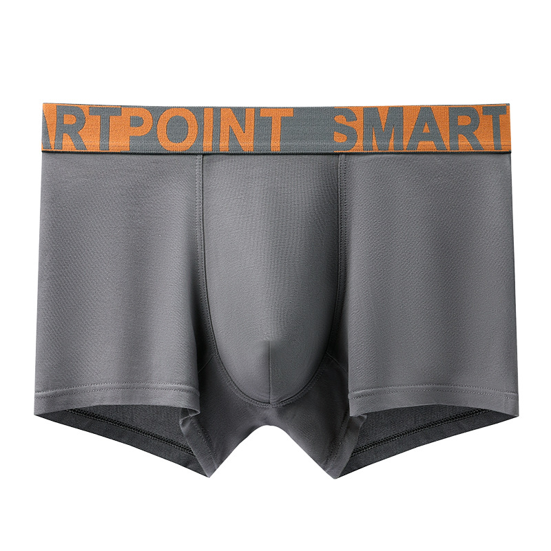 Calzoncillos bóxer de cintura media para hombre, shorts de cuatro esquinas, ropa interior juvenil para todas las estaciones, elegante, cómoda, deportiva, ropa interior masculina de puro algodón.