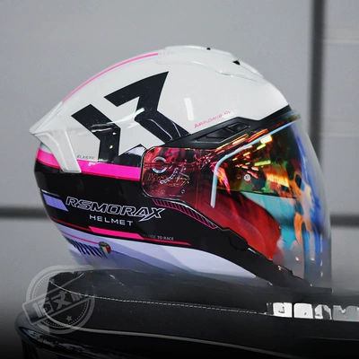 Motosiklet dəbilqələri – Morex S30 Half Helmet Motorcycle - s-sa-mc-7-with-transparent-film