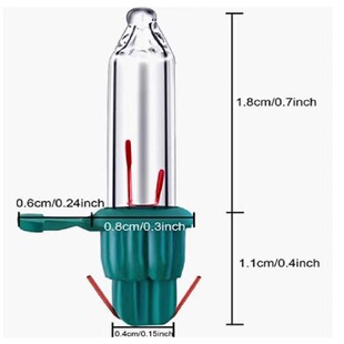 UL50 Lights 100 Lights SmAll String Lights SpAre ReplAcement SmAll LAmp BeAds With Buckle Green Soft Core 2.5V0.175A0.425W Lights