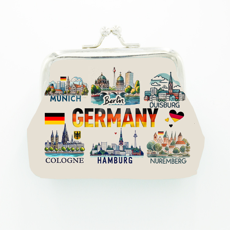 ドイツ GERMANY 観光土産バックル子供用小銭入れレディースジュエリーイヤホン口紅コイン財布