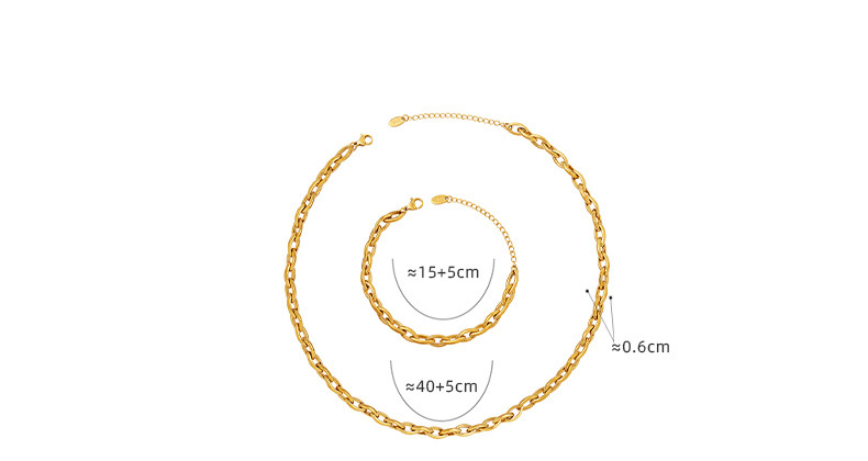 Fashion Solid Color Titanium Steel Plating Womenu0027S Bracelets Necklace