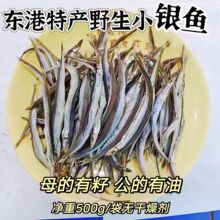 丹东特产小银鱼干油滚子咸鱼特价清仓海鲜小银鱼海蜓面条鱼甩卖