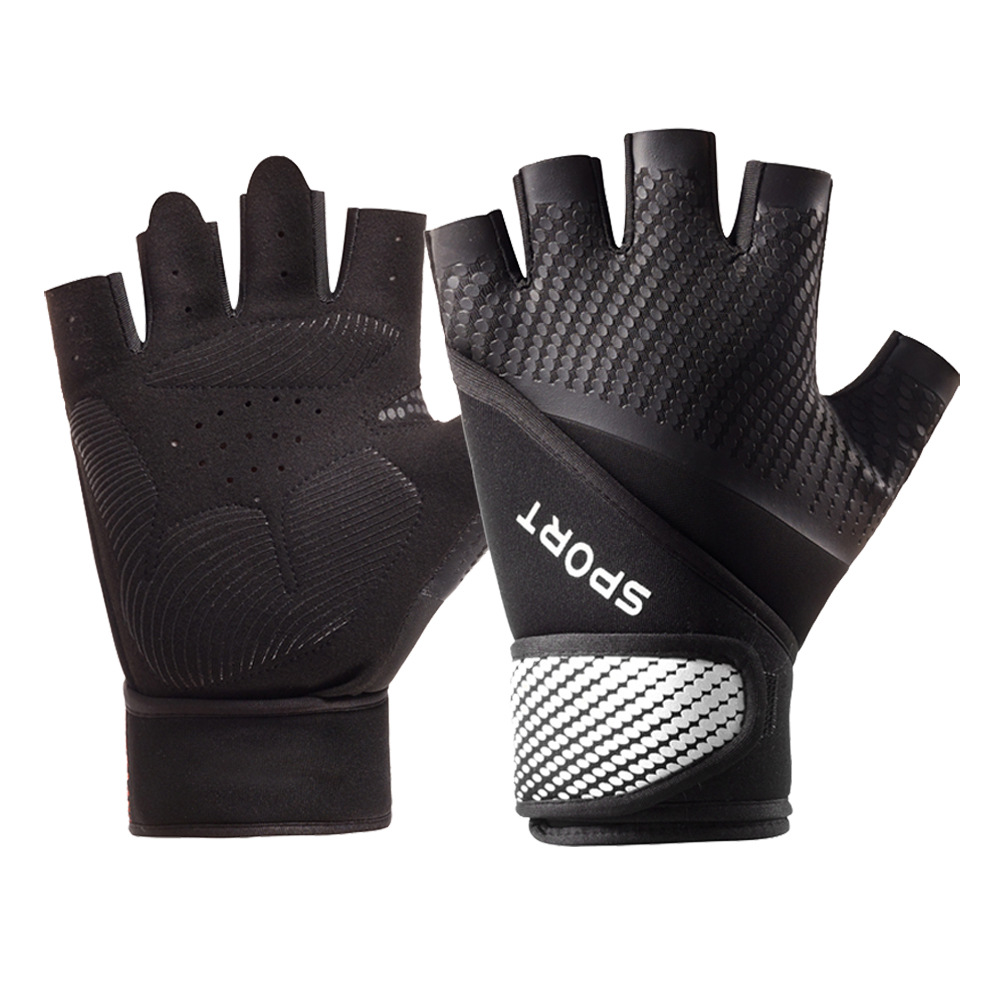 Deportes medio dedo guantes hombres y mujeres al aire libre ciclismo pesca montañismo equipo fitness desgaste resistente al desgaste a prueba de golpes antideslizante